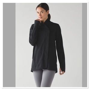 Lululemon Sz 12 Belle Wrap Black Shawl cotton maternity